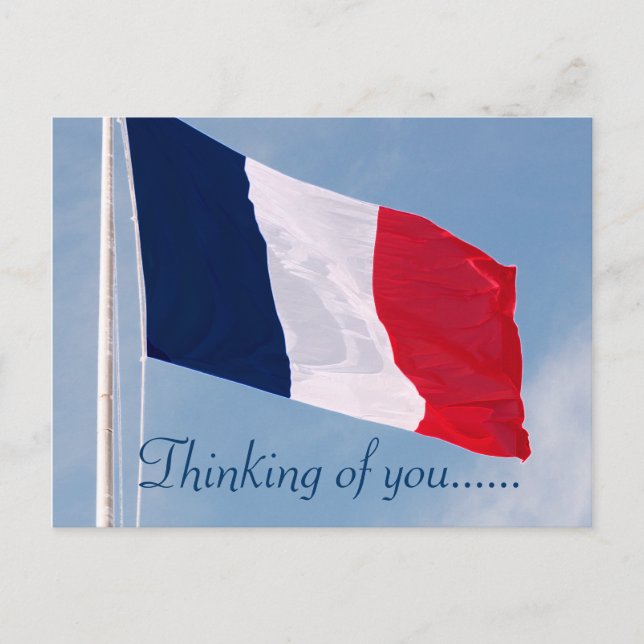 CARTÃO POSTAL PENSANDO EM VOCÊ FRANÇA (Frente)