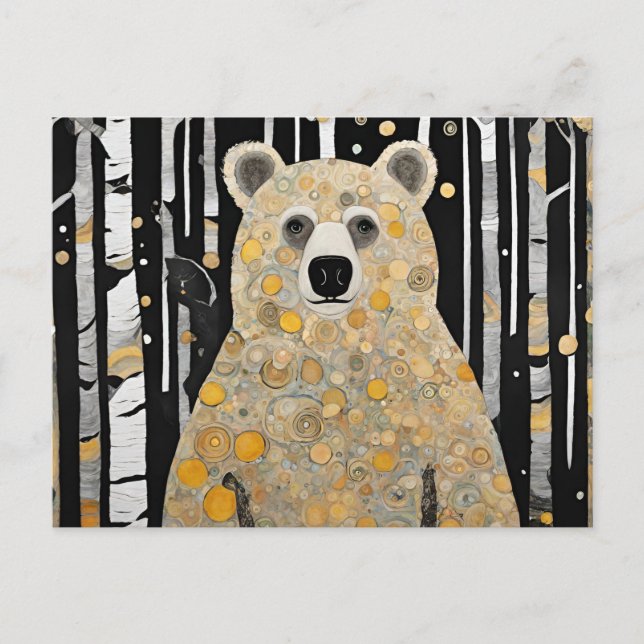 Cartão Postal Pensando em Você Urso Abraço Fofo (Frente)