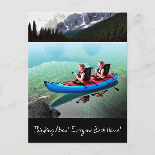 Cartão Postal Pensando Sobre Todos Em Casa (Frente)