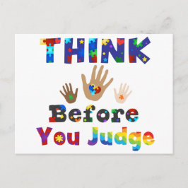 Cartão Postal Pense antes de julgar