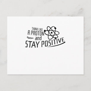 Cartão Postal Pense Como Um Presente Legal Da Ciência Da Próto