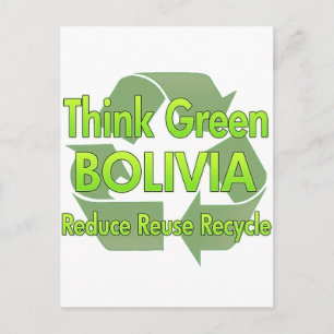 Cartão Postal Pense verde Bolívia