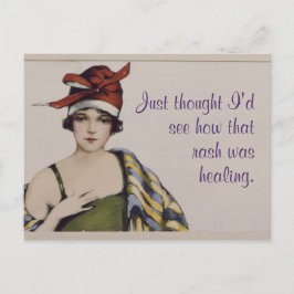 Cartão Postal "Pensei em ver como a erupção cutânea estava se re