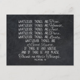 Cartão Postal Pensem nessas coisas, Escritura de Bíblias Cristã