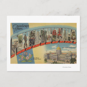 Cartão Postal Pensilvânia (Capital Estatal/Flor) 2