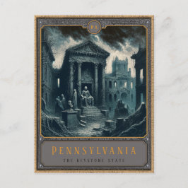 Cartão Postal Pensilvânia | Cartão-postal de arte gótica