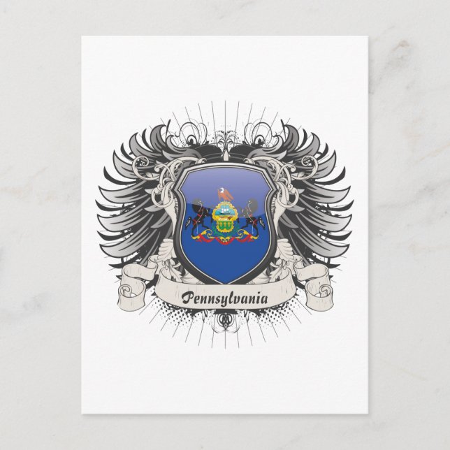 Cartão Postal Pensilvânia Crest (Frente)