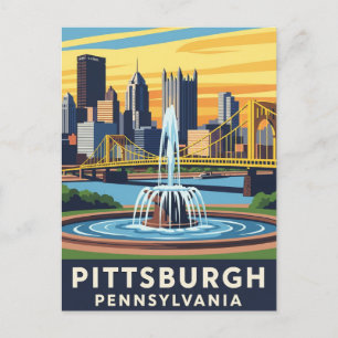 Cartão Postal Pensilvânia Pittsburgh Viagem