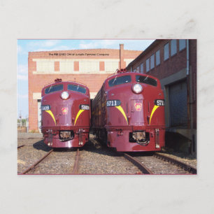 Cartão Postal Pensilvânia Railroad E-8a,s (JTFS) 5809 e 5711