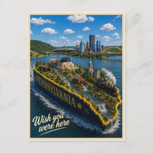 Cartão Postal Pensilvânia   Wish You Were Here   State Series