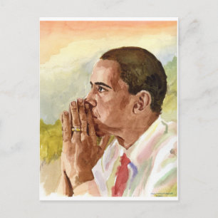 Cartão Postal Pensive Obama