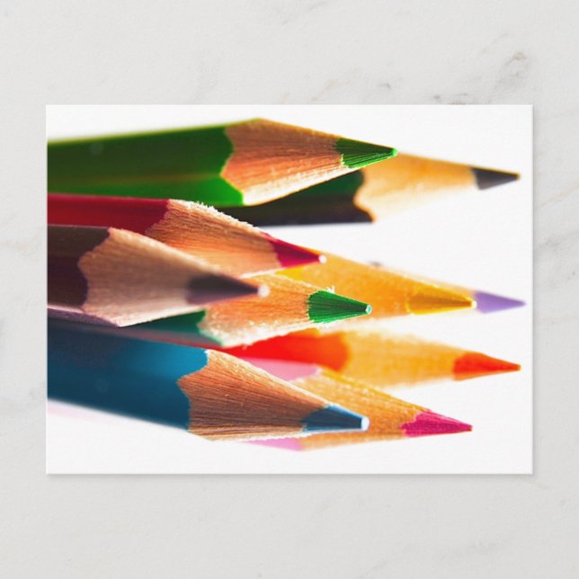 CARTÃO POSTAL PENSÕES DE LÁPIS PENCILS COLOCAM NA ESCOLA BRIGHT (Frente)