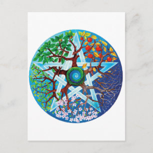 Cartão Postal pentacle-estações