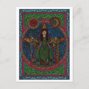 Cartão Postal pentagrama de hedgewitch 001