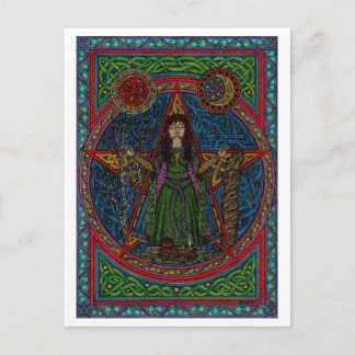 Cartão Postal pentagrama de hedgewitch 001