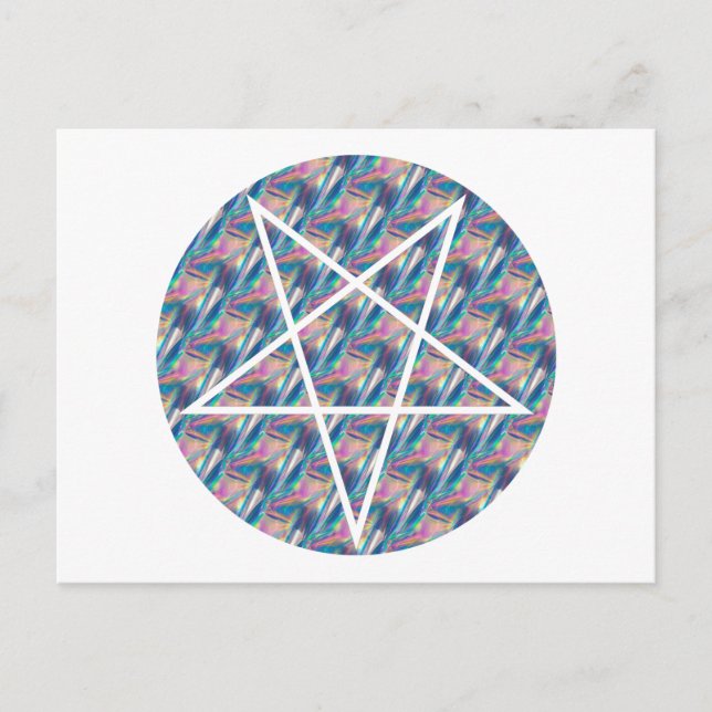 Cartão Postal pentagrama de holograma (Frente)