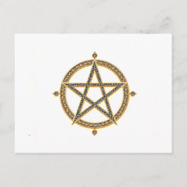 Cartão Postal Pentagrama Elegante