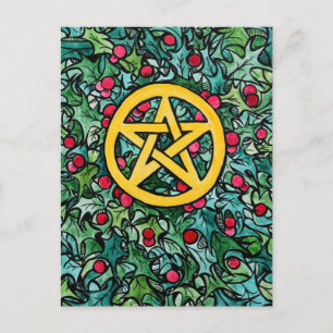 Cartão Postal Pentagrama Pagão de Yule
