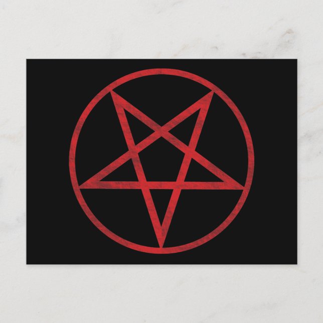 Cartão Postal Pentagrama Vermelho (Frente)