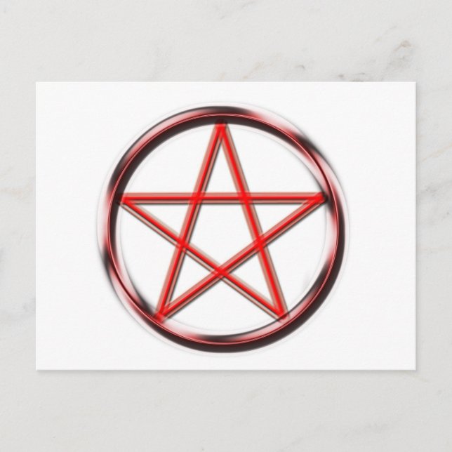 Cartão Postal Pentagrama Vermelho (Frente)