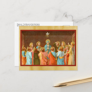 Cartão Postal Pentecostes: Descida do Espírito Santo (SB 01) Pos