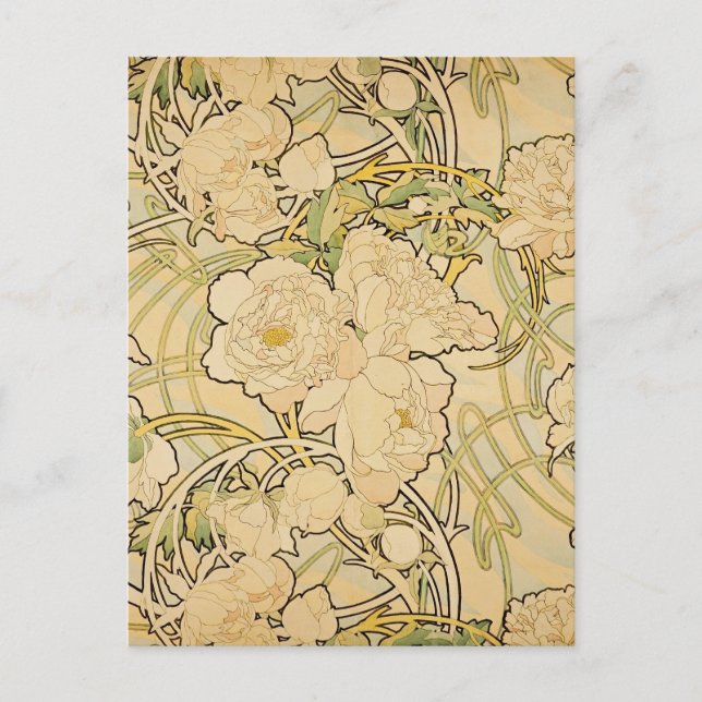 Cartão Postal Peônias 1897 (Frente)