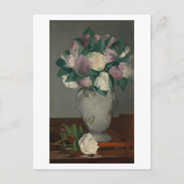 Cartão Postal Peonies, Édouard Manet (Frente)