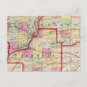 Cartão Postal Peoria, Woodford, condados Tazewell