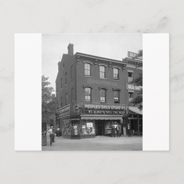 Cartão Postal PePeople Drug Store, 1921 (Frente)