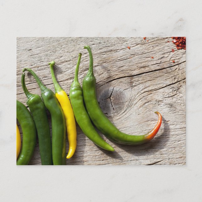 Cartão Postal Pepper amarelo e verde (Frente)