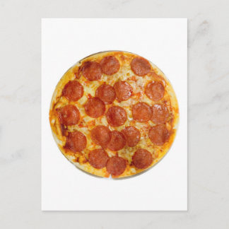 Cartão Postal Pepperoni e pizza de queijo