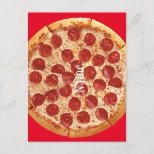 Cartão Postal Pepperoni Pizza Thunder_Cove