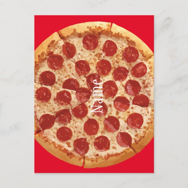 Cartão Postal Pepperoni Pizza Thunder_Cove (Frente)