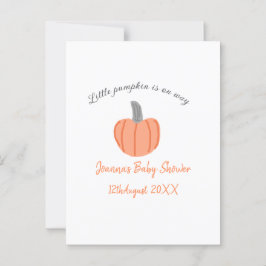 Cartão Postal Pequena abóbora a caminho cinza laranja a