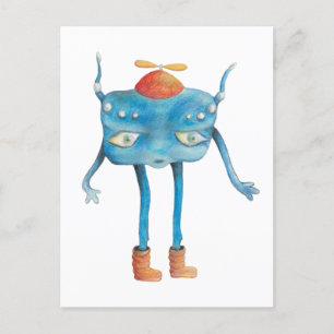 Cartão Postal Pequena Alienígena Pi
