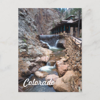 Cartão Postal Pequena cascata junto a Seven Falls em Colorado Sp