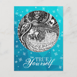 Cartão Postal Pequena Correspondente | Cartão-postal Turquesa