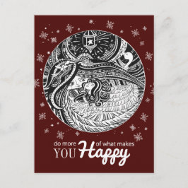 Cartão Postal Pequena Correspondente | Cartão-postal Vinho