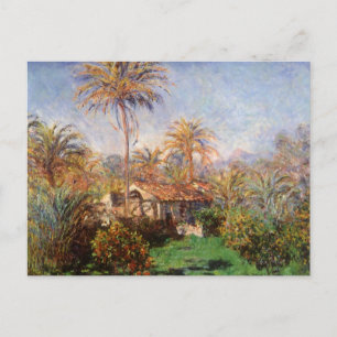 Cartão Postal Pequena Fazenda em Bordighera por Claude Monet