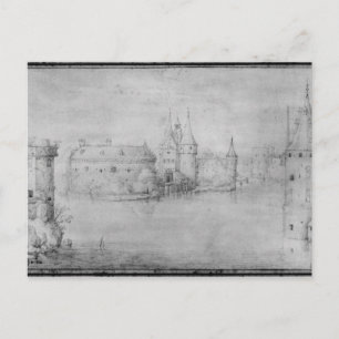 Cartão Postal Pequena ilha fortificada, Amsterdã, 1562