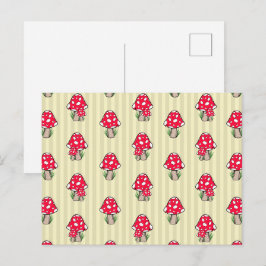 Cartão Postal Pequena Ilustração de Cogumelo