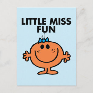 Cartão Postal Pequena Miss Divertida Letra preta