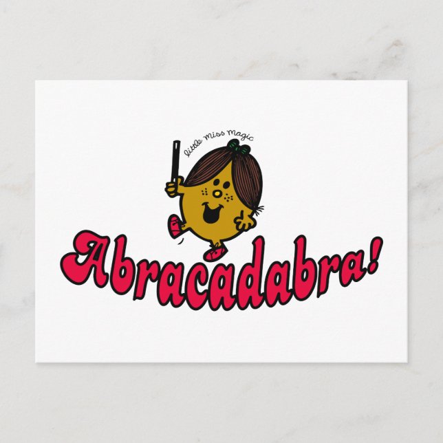 Cartão Postal Pequena Miss Magic | Abracadabra (Frente)