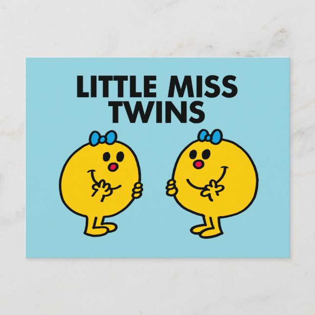 Cartão Postal Pequena Miss Twins | Duas Diversão Muito Divertida (Frente)