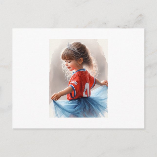 Cartão Postal Pequena Princesa Com Tiara,  (Frente)