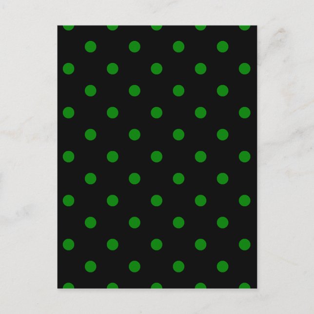 Cartão Postal Pequenas Bolinhas - Verde a preto (Frente)