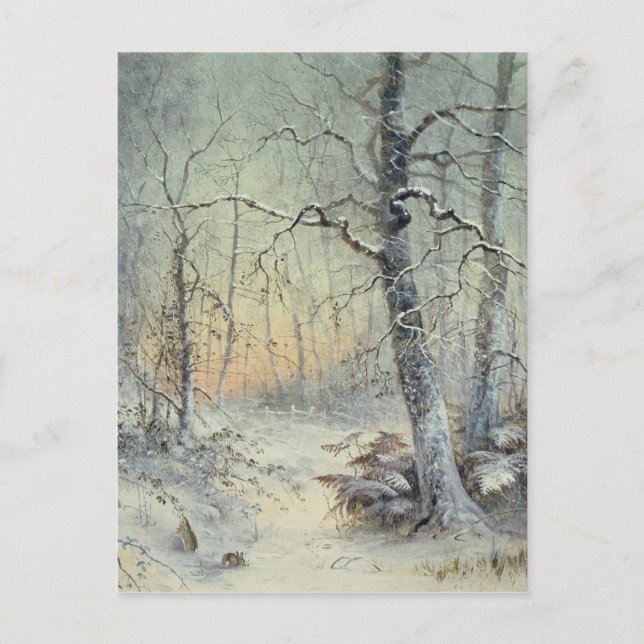 Cartão Postal Pequeno almoço do inverno (Frente)