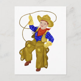 Cartão Postal Pequeno Anos 50 Estilo Cowboy