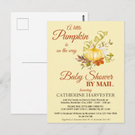 Cartão Postal Pequeno Chá de fraldas Virtual Russo De Abóbora Po