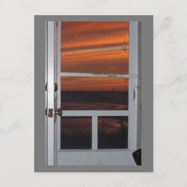 Cartão Postal Pequeno Comtpon, RI Sunset (Frente)